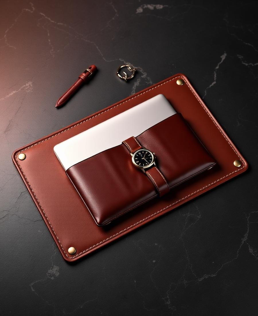 Studio Desk Collection in Full-Grain Calfskin