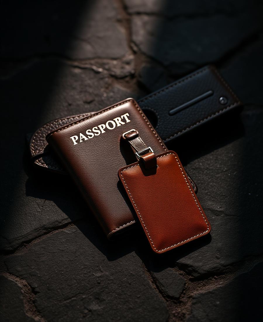 Meridian Passport Set in Full-Grain Calfskin